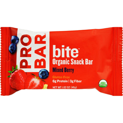 Probar Bite Organic Snack Bar - Mixed Berry - 1.62 Oz Bars - Case Of 12