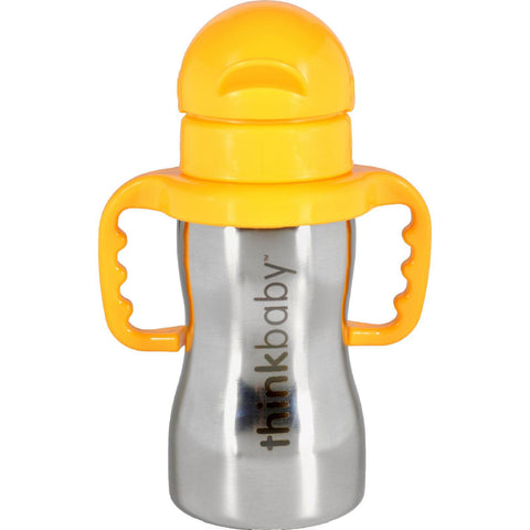 Thinkbaby Bottle - Thinkster - Of Steel - With Cover And Spout - 9 Oz