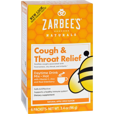 Zarbee's Cough And Throat Relief Drink Mix - Daytime Supplement - 6 Packets