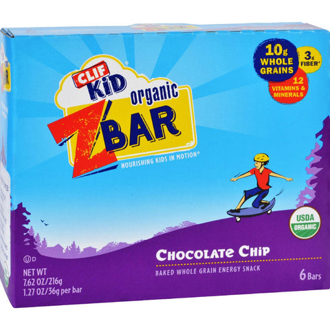 Clif Kid Zbar - Organic - Chocolate Chip - 7.62 Oz - Case Of 12