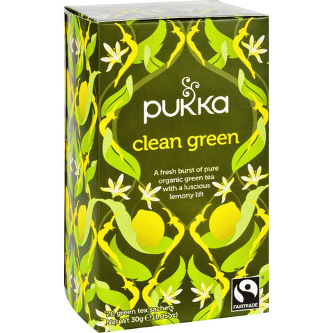 Pukka Herbal Teas Tea - Organic - Green Clean - 20 Bags - Case Of 6
