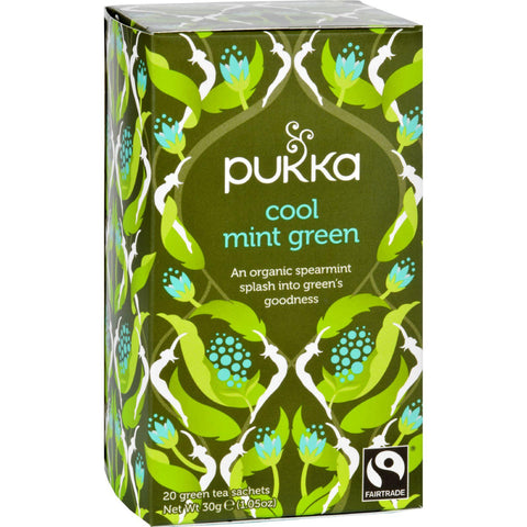 Pukka Herbal Teas Tea - Organic - Green - Cool Mint - 20 Bags - Case Of 6
