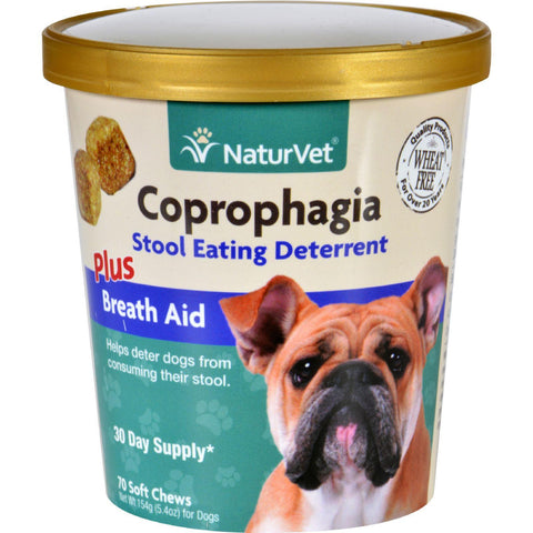 Naturvet Coprohpagia - Plus Breath Aid - Dogs - Cup - 70 Soft Chews