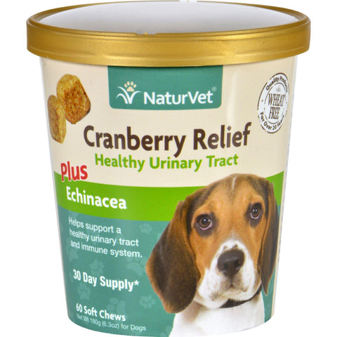 Naturvet Cranberry Relief - Plus Echinacea - Dogs - Cup - 60 Soft Chews