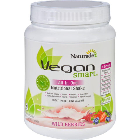 Naturade Nutritional Shake - Vegan Smart - All-in-one - Wild Berries - 22.8 Oz
