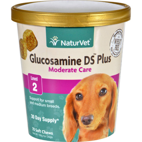 Naturvet Glucosamine - Ds Plus - Dogs And Cats - Cup - 70 Soft Chews