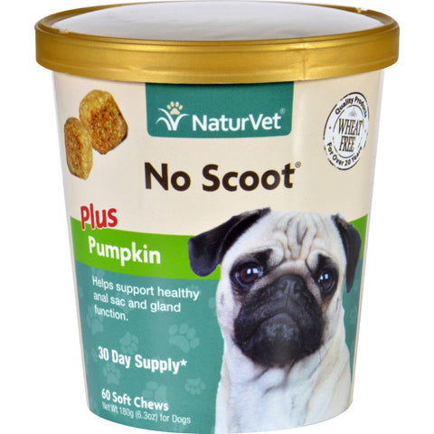 Naturvet No Scoot - Plus Pumpkin - Dogs - Cup - 60 Soft Chews