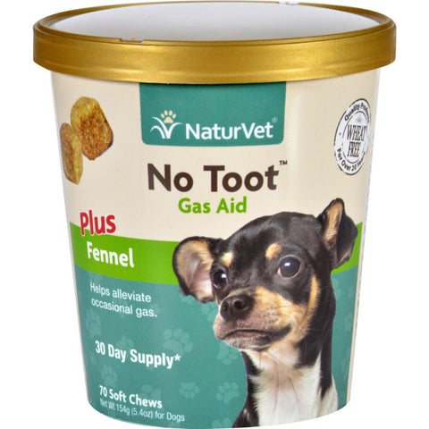Naturvet Gas Aid - Plus Fennel - No Toot - Dogs - Cup - 70 Soft Chews