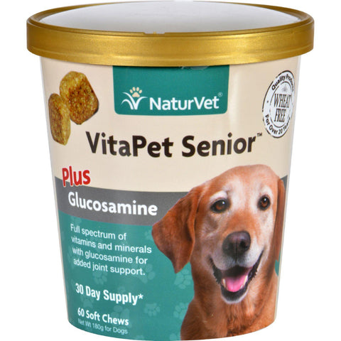 Naturvet Vitapet - Plus Glucosamine - Senior - Dogs - Cup - 60 Soft Chews