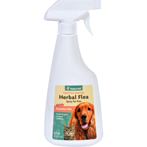 Naturvet Flea Spray For Pets - Dogs And Cats - 16 Oz