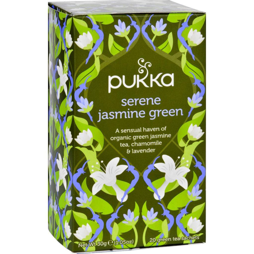 Pukka Herbal Teas Tea - Organic - Green - Serene Jasmine - 20 Bags - Case Of 6