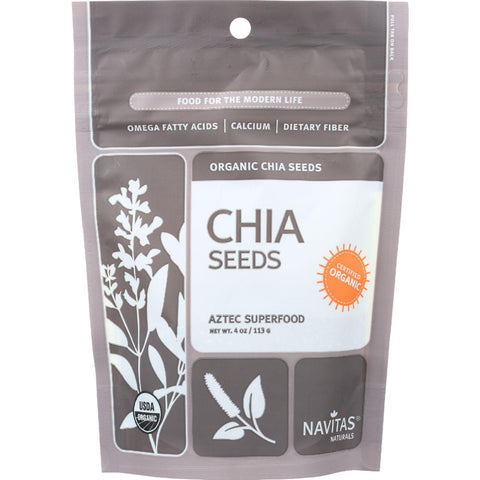 Navitas Naturals Chia Seeds - Organic - Raw - 4 Oz - Case Of 12