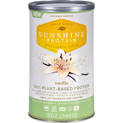 Sunshine Protein Shake Mix - Plant-based - Vanilla - 12 Oz