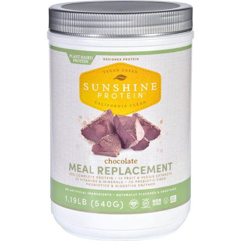 Sunshine Protein Meal Replacement - Plant-based - Chocolate - 1.19 Lb