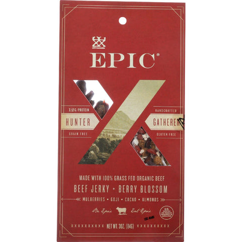 Epic Trail Mix - Beef Jerky - Hunt And Harvest - Berry Blossom - 2.25 Oz - Case Of 8