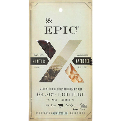 Epic Trail Mix - Beef Jerky - Hunt And Harvest - Coconut Carnivore - 2 Oz - Case Of 8