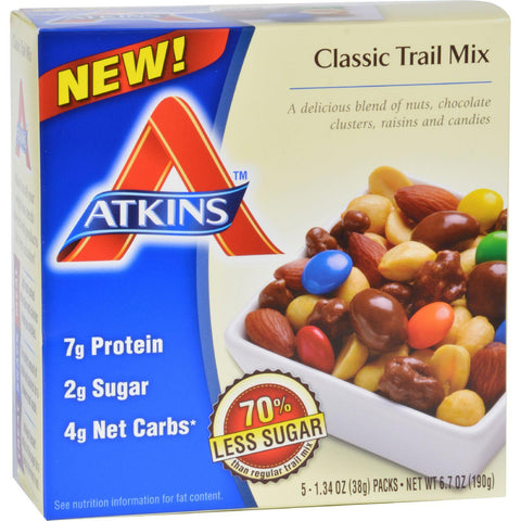 Atkins Trail Mix - Classic - 1.34 Oz - 5 Count - Case Of 4