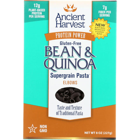 Ancient Harvest Pasta - Supergrain - Black Bean And Quinoa Elbows - Gluten Free - 8 Oz - Case Of 6