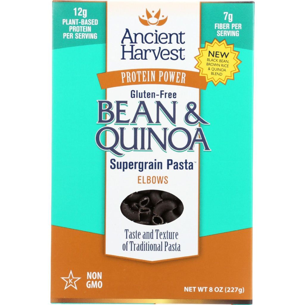 Ancient Harvest Pasta - Supergrain - Black Bean And Quinoa Elbows - Gluten Free - 8 Oz - Case Of 6