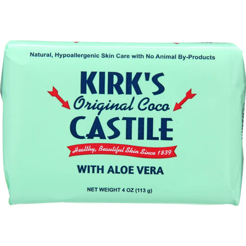 Kirks Natural Bar Soap - Coco Castile - Aloe Vera - 4 Oz - 1 Each
