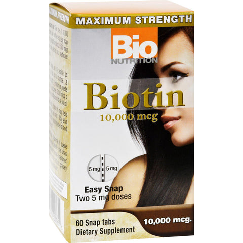 Bio Nutrition Inc Biotin - 10000 Mcg - 60 Tablets