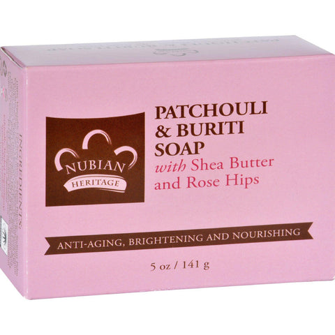 Nubian Heritage Bar Soap - Patchouli And Buriti - 5 Oz
