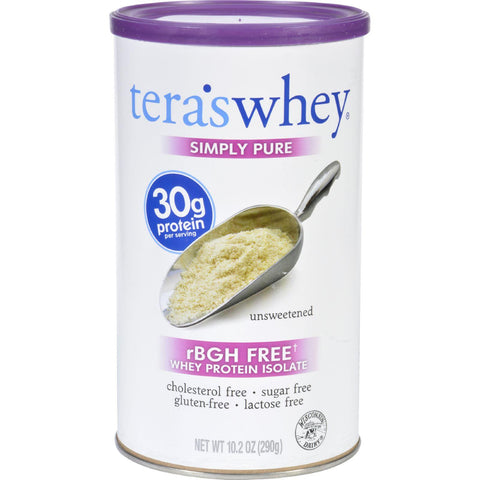 Teras Whey Protein Isolate - Whey - Simply Pure - Unsweetened - 10.2 Oz