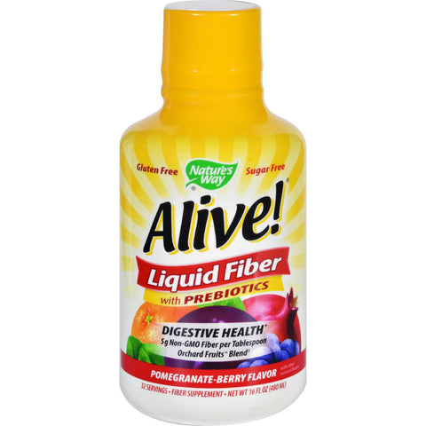 Natures Way Fiber - Alive - Liquid - Pomegranate-berry Flavor - 16 Oz