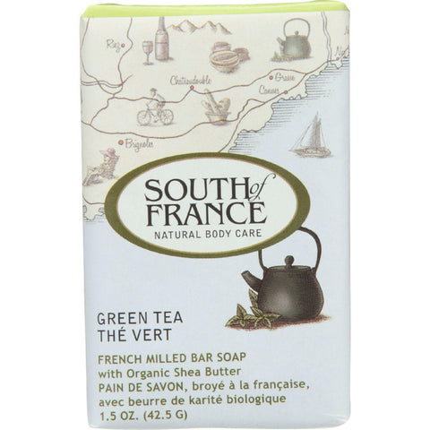 South Of France Bar Soap - Green Tea - Travel - 1.5 Oz - Case Of 12