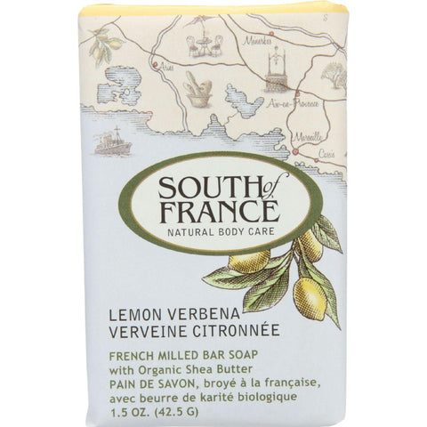 South Of France Bar Soap - Lemon Verbena - Travel - 1.5 Oz - Case Of 12