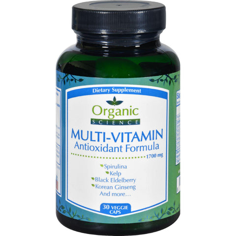 Organic Science Multi-vitamin Formula - 30 Vegetarian Capsules