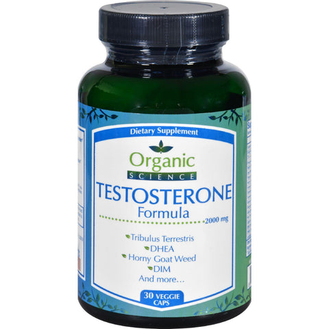 Organic Science Testosterone Formula - 30 Veggie Caps