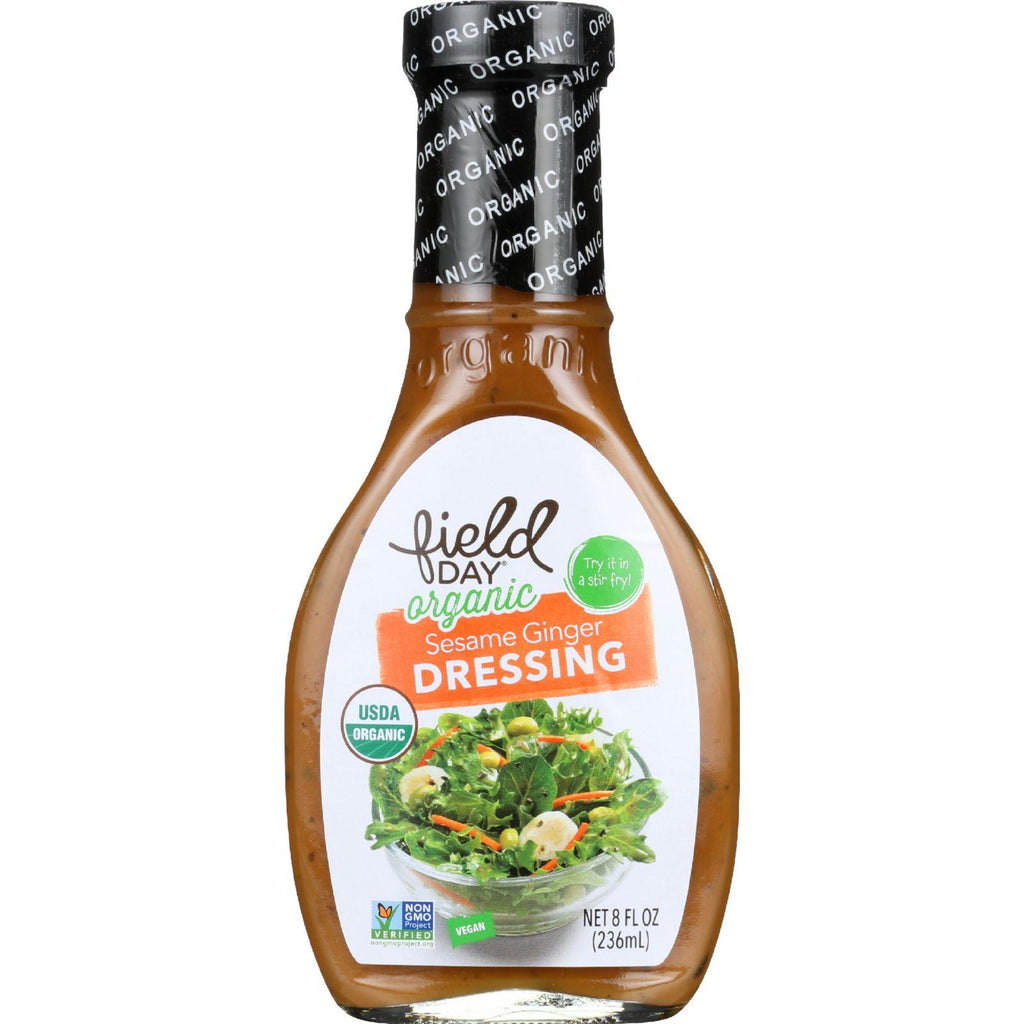 Field Day Dressing - Organic - Sesame Ginger - 8 Oz - Case Of 12