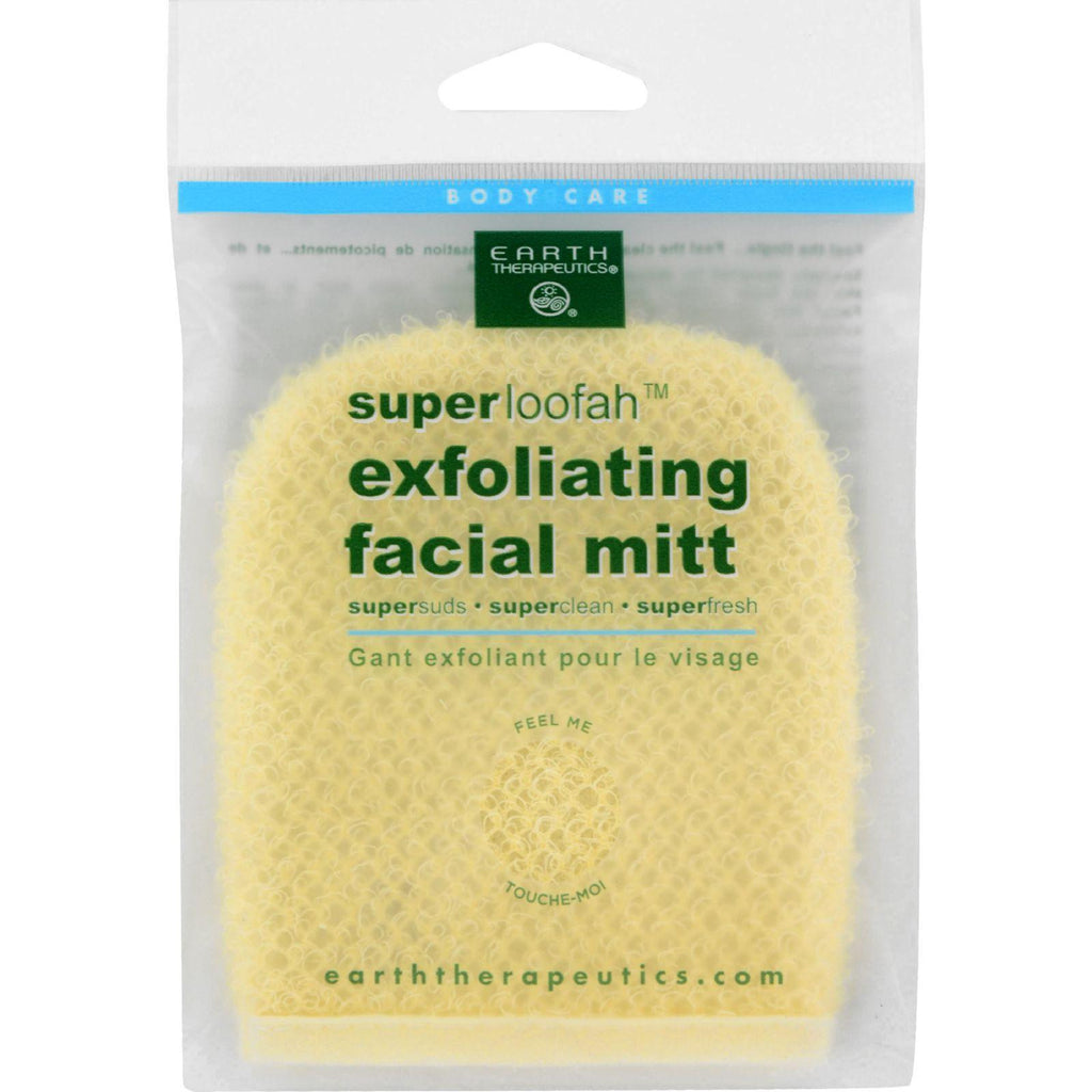 Earth Therapeutics Loofah - Super - Exfoliating - Facial Mitt - 1 Count