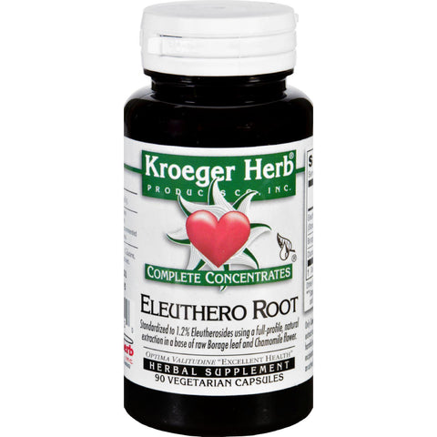 Kroeger Herb Complete Concentrate - Eleuthero Root - 90 Vegetarian Capsules