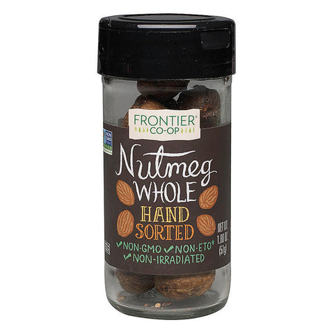Frontier Herb Nutmeg Whole - Hand Sorted - Case Of 12 - 1.8 Oz.