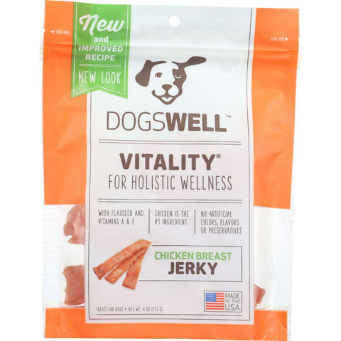 Dogswell Dog Treats - Vitality - Jerky - Chicken Breast - 4 Oz - Case Of 12