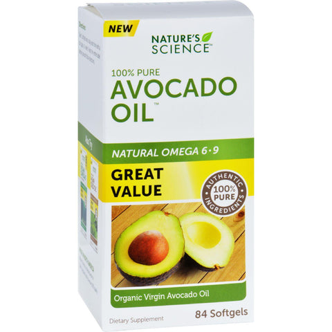 Natures Science Avocado Oil - 100 Percent Pure - 84 Softgels