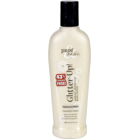 Pure And Basic Body Lotion - Glitter Up - Opalescent Glitter - 9 Oz