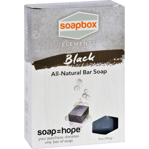 Soapbox Bar Soap - Elements - Detox - Black - 5 Oz