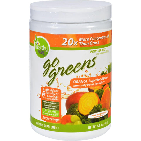 To Go Brands Inc Superfood Blend - Go Greens - Powder Mix - Orange - Blood Orange Mango - 8.5 Oz