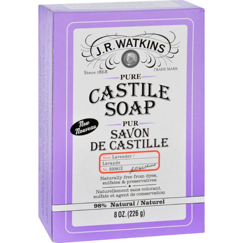 J.r. Watkins Bar Soap - Castile - Lavender - 8 Oz