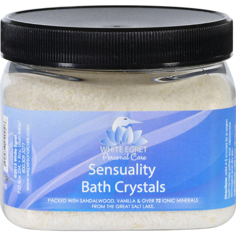 White Egret Bath Crystals - Sensuality - 16 Oz