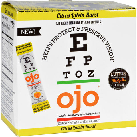 Ojo Eye Care Crystals - Citrus Lutein Burst - 30 Packets