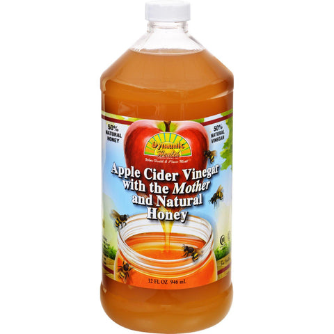 Dynamic Health Apple Cider Vinegar - With The Mother And Natural Honey - Plastic Bottle - 32 Oz