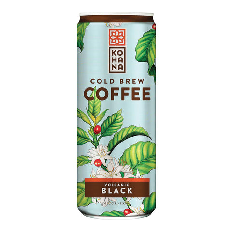 Kohana Cold Brew Coffee Beverage - Volcanic Black - Case Of 12 - 8 Fl Oz.
