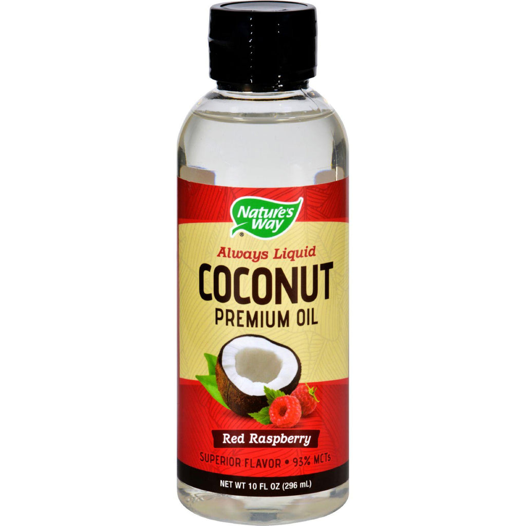 Natures Way Coconut Oil - Premium - Red Raspberry - 10 Oz