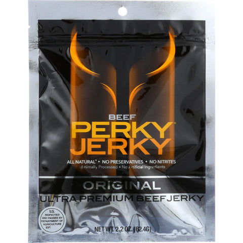 Perky Jerky Jerky - Beef - More Than Just Original - 2.2 Oz - Case Of 8