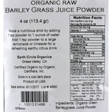 Earth Circle Organics Grass Juice Powder - Organic - Barley - 4 Oz