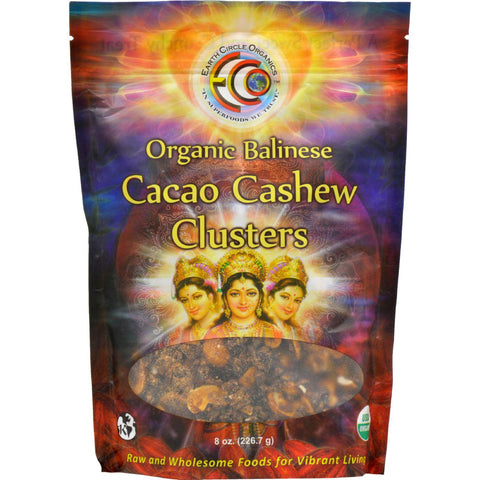 Earth Circle Organics Cacao Cashew Clusters - Organic - Balinese Raw - 8 Oz